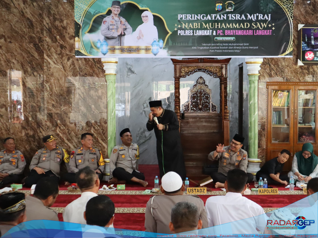 Penuh Khidmat, Polres Langkat Laksanakan Peringatan Isra Miraj Nabi Besar Muhammad SAW Tahun 1446 H 2025 M